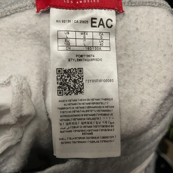 Guess Leonardo Block Joggers White/Grey Size Large - Picture 7 of 7